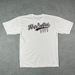 Guam Hafa Adai T Shirt Size XL Surf Logo Souvenir White y2k